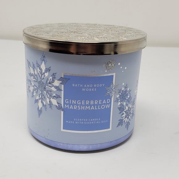 Bath & Body Works Gingerbread Marshmallow 3 Wick Candle New - Picture 1 of 6